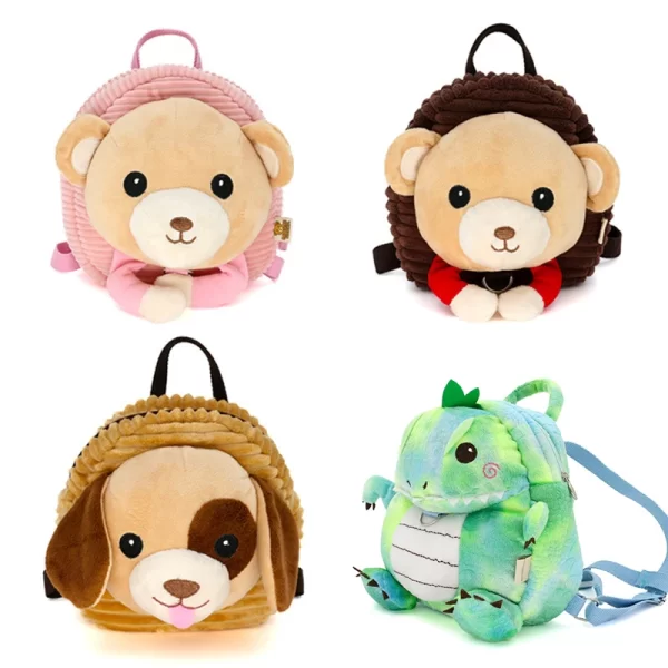 Cartoon Baby Backpack Toddler Anti-Lost Harness Walker Backpack Cute Plush Backpack Infant Safety Leash Child Strap Kids Bag