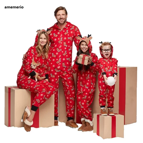 Christmas Matching Family Outfits 2020 Father Son Romper Baby Mother Daughter Cotton Clothes Family Looking Jumpsuit Pajamas