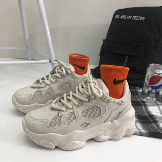 Chunky Sneakers For Women Mesh Designers Platform Fashion Vulcanized Shoes Woman Black Casual Shoes 2020 Running Trainers Female