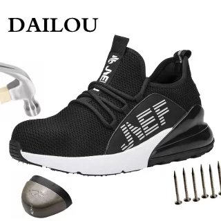 DAILOU Breathable Safety Shoes Men Boots Lightweight Construction Safety Deodorant Puncture-Proof Boots Outdoor Free shipping