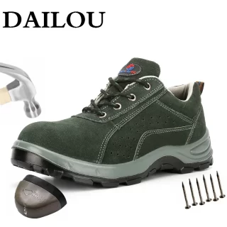DAILOU Men's Safety Shoes Boots Steel Toe Winter Sneakers New Design Anti-static Construction Safety Men's Sneakers Dropshipping