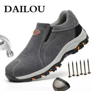 DAILOU Steel Toe Cap Safety Shoes Puncture-Proof Construction Safety Comfort Lightweight All Season Men's Sneakers Dropshipping