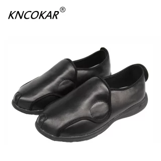 Diabetic Foot Swelling Shoes For Men and Women Feet Wide Feet Deformed Hallux Valgus Elastic Band Round Head Shoes Middle-aged