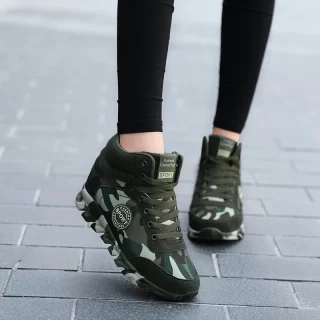 Dropshipping Women Camouflage Sneakers Hide Heel Canvas Casual Shoes Woman Sneaker Women Wedge Shoes XYZ178