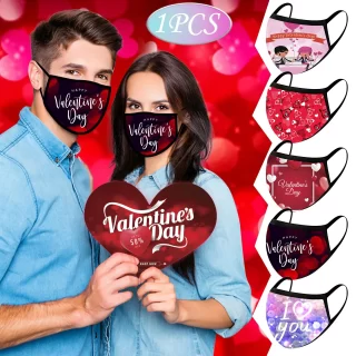 Headband 1/5PC masques scarf Adult Fashion Printed Face Mask Fashion Valentine's Day Mask Windproof Mask máscara Маска бандана#