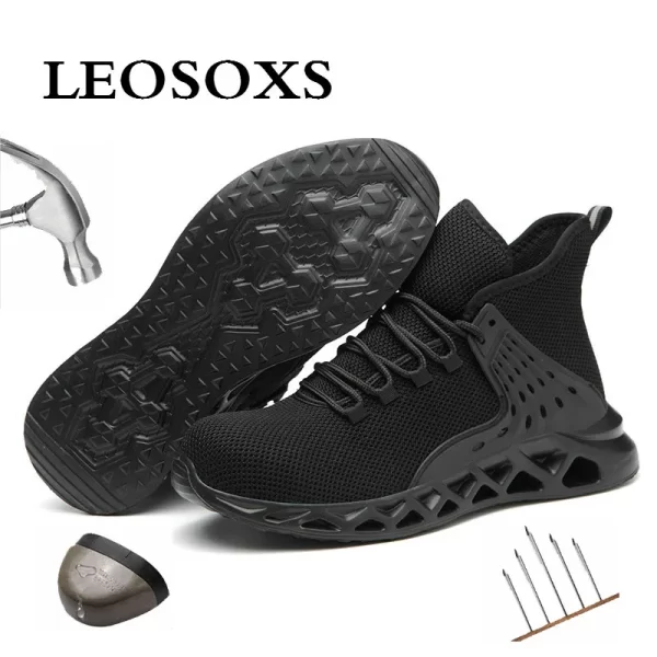 Leoxose Men s Steel Toe Work Safety Shoes Steel Toe Cap Safety Protective Shoes New Design