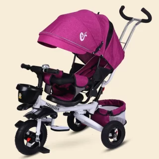 Multifunction Folding Can Sit and Lie Children's Tricycle Baby Stroller Bicycle Reclining Seat Space Wheel Three Wheel Stroller