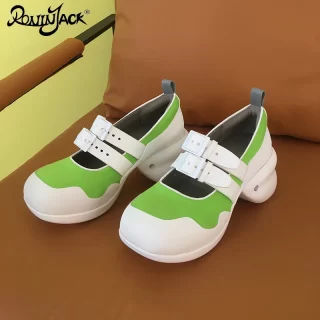 Sneakers Women Spring Summer Matching Color Buckle Strap Retro Thick Sole Shallow Lolita Platform Casual Shoes Mary Jane Female