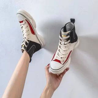 Summer Classic Womens Vulcanize Casual Shoes New mid-top white shoes Fashion Lace Up shoes new mid-top white shoes Fashion shoes